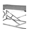 Банкетка Stool Group АРТ ДЕКО вельвет серый сталь серебро BENCH-016-GR