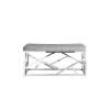 Банкетка Stool Group АРТ ДЕКО вельвет серый сталь серебро BENCH-016-GR