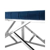 Банкетка Stool Group АРТ ДЕКО вельвет синий сталь серебро BENCH-016
