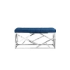Банкетка Stool Group АРТ ДЕКО вельвет синий сталь серебро BENCH-016