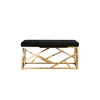 Банкетка Stool Group АРТ ДЕКО вельвет черный сталь золото BENCH-016-TG