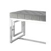 Банкетка Stool Group БРУКЛИН вельвет серый сталь серебро BENCH-012-GR
