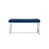 Банкетка Stool Group БРУКЛИН вельвет синий сталь серебро BENCH-012