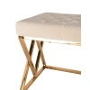 Банкетка Stool Group ИНСИГНИЯ вельвет бежевый сталь золото BENCH-011-TG-BG