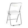 Складной стул Stool Group Джонни экокожа белый каркас металлик fb-jonny-eco-100