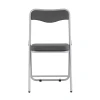 Складной стул Stool Group Джонни экокожа серый каркас металлик fb-jonny-eco-17met