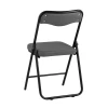 Складной стул Stool Group Джонни экокожа серый каркас черный матовый fb-jonny-eco-17
