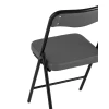 Складной стул Stool Group Джонни экокожа серый каркас черный матовый fb-jonny-eco-17