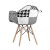 Кресло Stool Group EAMES пэчворк черно-белое Y809 bw