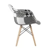 Кресло Stool Group EAMES пэчворк черно-белое Y809 bw