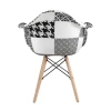 Кресло Stool Group EAMES пэчворк черно-белое Y809 bw