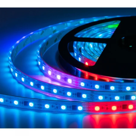 Лента светодиодная герметичная ELFLED 300SMD, 12В, IP66, 5м, RGB SPI WS2811 ELFLED-12300-IP66-RGB SPI Лента светодиодная герметичная ELFLED 300SMD, 12В, IP66, 5м, RGB SPI WS2811 ELFLED-12300-IP66-RGB SPI
