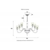 Подвесная люстра Crystal Lux SILVESTRO SP12 AMBER