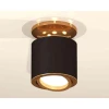 Комплект накладного светильника Ambrella light Techno Spot XS7402100 SBK/PYG черный песок/золото желтое полированное (N7929, C7402, N7004)