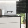 Розетка влагозащищенная с заземлением с защитной крышкой и шторками Werkel N перламутровый рифленый W1171213 4690389213106