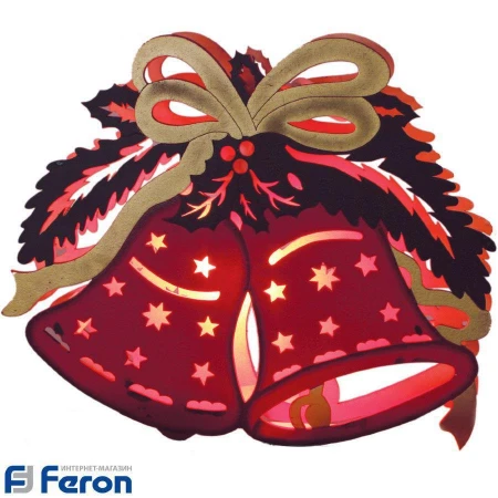 Световая фигура "рождественские красные колокольчики", lt069