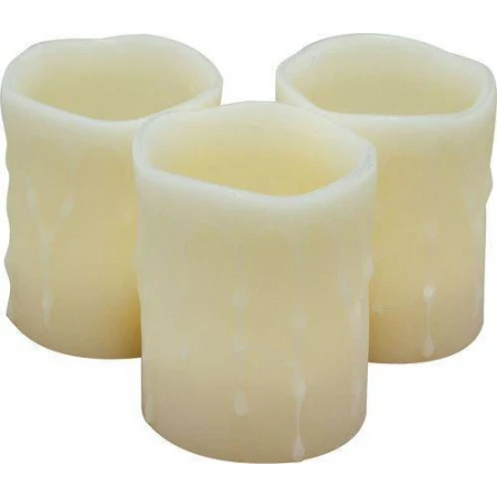 Светильник переносной "свеча" на батарейках ааа,  3шт*1led rgb, пульт в комплекте, fl086