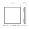 Управляемый светодиодный светильник BALANCE DOUBLE 95W S-500-WHITE/SILVER-220-IP44 Maysun Astrella Estares с пультом ДУ