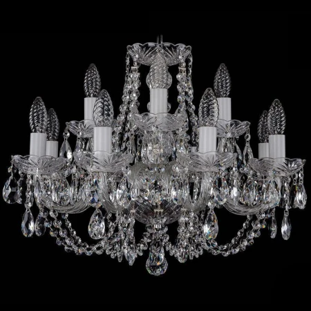 Хрустальная люстра Bohemia Ivele Crystal 1406/8+4/195/Ni