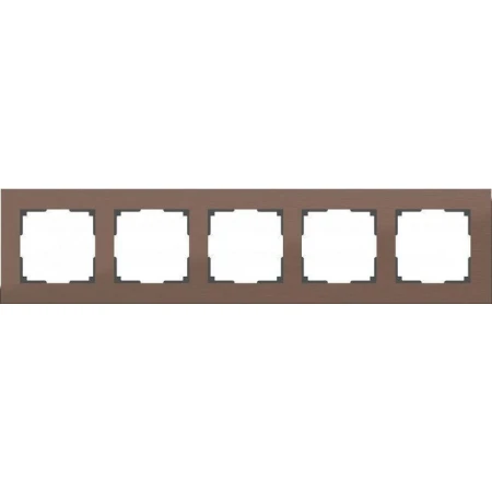 Рамка Werkel Aluminium на 5 постов алюминий коричневый WL11-Frame-05 4690389073724